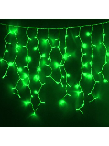 БАХРОМА 3 х 0.7 х 0,4 с/д цвет свечения: зеленый, 10 ватт, 176 led, провод белый, IP 65