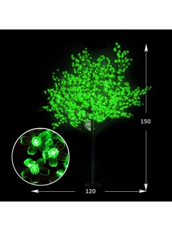 Дерево светодиодное 405LED 220 V 1300*1700 зеленый
