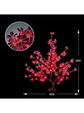 СД дерево "Сирень" 1600мм-1000мм 864 led Красно-зеленый