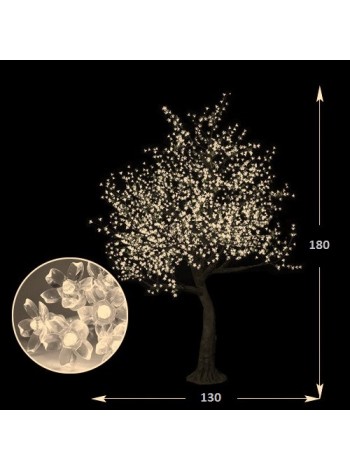Дерево светодиодное 340LED 220 V 1700*2000 белый