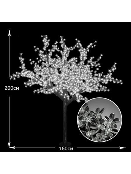 Дерево светодиодное 340LED 220 V 1700*2000 белый