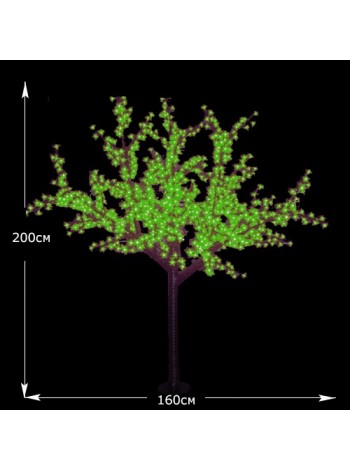 СД дерево "Сакура" 1600мм-2000мм 864 led GREEN