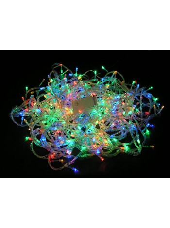 Гирлянда с/д 8,5м 220В цвет свечения: белый с контроллером,прозрачный провод, 7 ватт, 100 led, IP 65