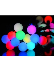 Гирлянда LED шарик 10 метров с контроллером,провод белый,100LED, шарика 23мм, цвет RGB