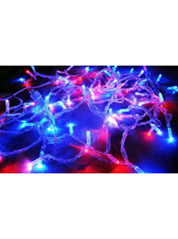 Гирлянда с/д 5 м 220В цвет свечения: RGB с контроллером,черный провод, 5 ватт, 50 led, IP 65