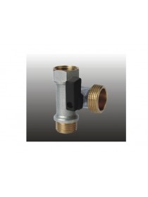 Кран 3-х проходной шаровый F*M*M 1/2*3/4*1/2 Бабочка Frap для СМА