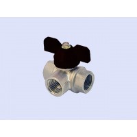 Кран 3-х проходной шаровый Ду20 В-В-В FRAP