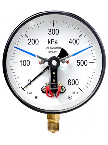 Манометры электроконтактные ДВ2005Ф, ДА2005Ф, ДМ2005Ф тех. стекло