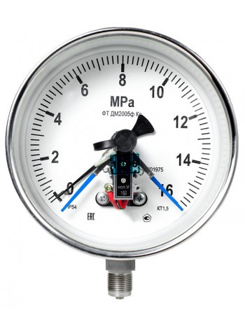МАНОМЕТРЫ КОРРОЗИОННОСТОЙКИЕ ЭЛЕКТРОКОНТАКТНЫЕ ДВ2005Ф КС, ДА2005Ф КС, ДМ2005Ф КС SG IP54