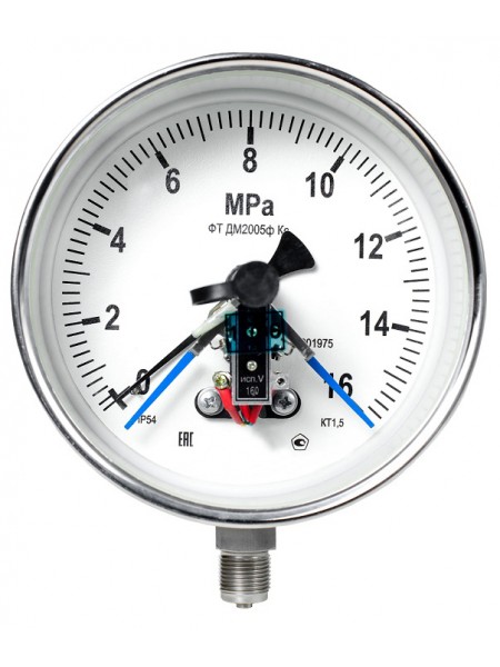 МАНОМЕТРЫ КОРРОЗИОННОСТОЙКИЕ ЭЛЕКТРОКОНТАКТНЫЕ ДВ2005Ф КС, ДА2005Ф КС, ДМ2005Ф КС SG IP54