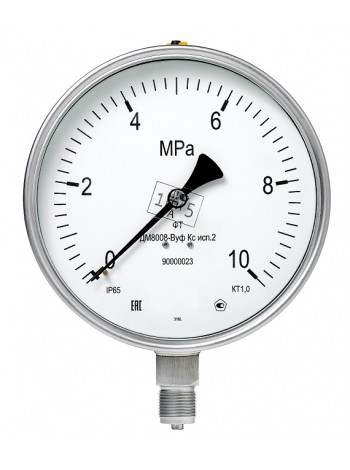 МАНОМЕТРЫ КОРРОЗИОННОСТОЙКИЕ ДВ8008-ВУФ КС ИСП.2, ДА8008-ВУФ КС ИСП.2, ДМ8008-ВУФ КС ИСП.2 SG IP65 БЕЗ ЗАПОЛНЕНИЯ