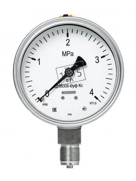 МАНОМЕТРЫ ВИБРОУСТОЙЧИВЫЕ КОРРОЗИОННОСТОЙКИЕ ДВ8008-ВУФ КС, ДА8008-ВУФ КС, ДМ8008-ВУФ КС SG IP65