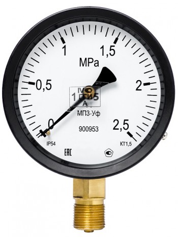Манометры пылевлагозащищенные ВП3-УФ, МВП3-УФ, МП3-УФ IP54