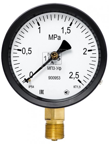 Манометры пылевлагозащищенные ВП3-УФ, МВП3-УФ, МП3-УФ IP54
