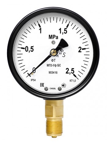Манометры пылевлагозащищенные ВП3-УФ, МВП3-УФ, МП3-УФ IP54 БС УХЛ1