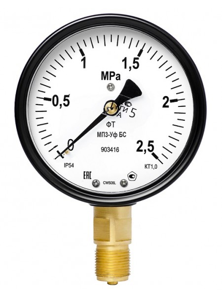 Манометры пылевлагозащищенные ВП3-УФ, МВП3-УФ, МП3-УФ IP54 БС УХЛ1