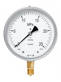 Манометры виброустойчивые точных измерений ВТИ-ВУФ, МВТИ-ВУФ, МТИ-ВУФ IP54 без корректора "0"