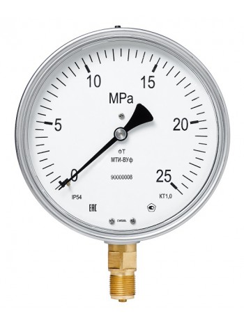 Манометры виброустойчивые точных измерений ВТИ-ВУФ, МВТИ-ВУФ, МТИ-ВУФ IP54 без корректора "0"