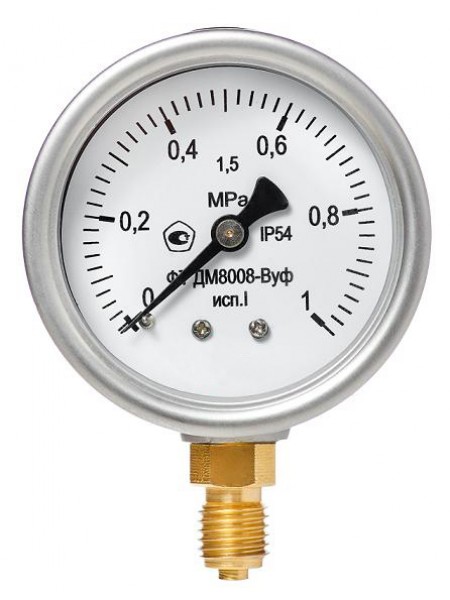 Манометры виброустойчивые ДВ8008-ВУФ ИСП.1, ДА8008-ВУФ ИСП.1, ДМ8008-ВУФ ИСП.1