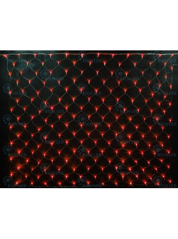 Сетка сд 1.5*1.5м цвет свечения: красный 8 ватт, 144 led, IP65