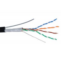 Кабель UTP NETLAN 4 пары кат 5е внешний с тросом