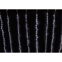 Эл.гир Занавес 576 LED Белый, иметация водопада, полу-уличный, белый провод, 2*2,3м. коробка 10шт.